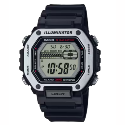 Casio General MWD-110H-1AV Metal Bezal with Black Strap Men Watch